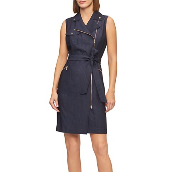 calvin klein moto dress